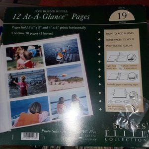 Burnes Elite Collection - Post Bound Photo Album 10 Refill Pages #19 (Set of 3)
